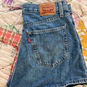 Levi's High-Waisted Blue Denim Shorts